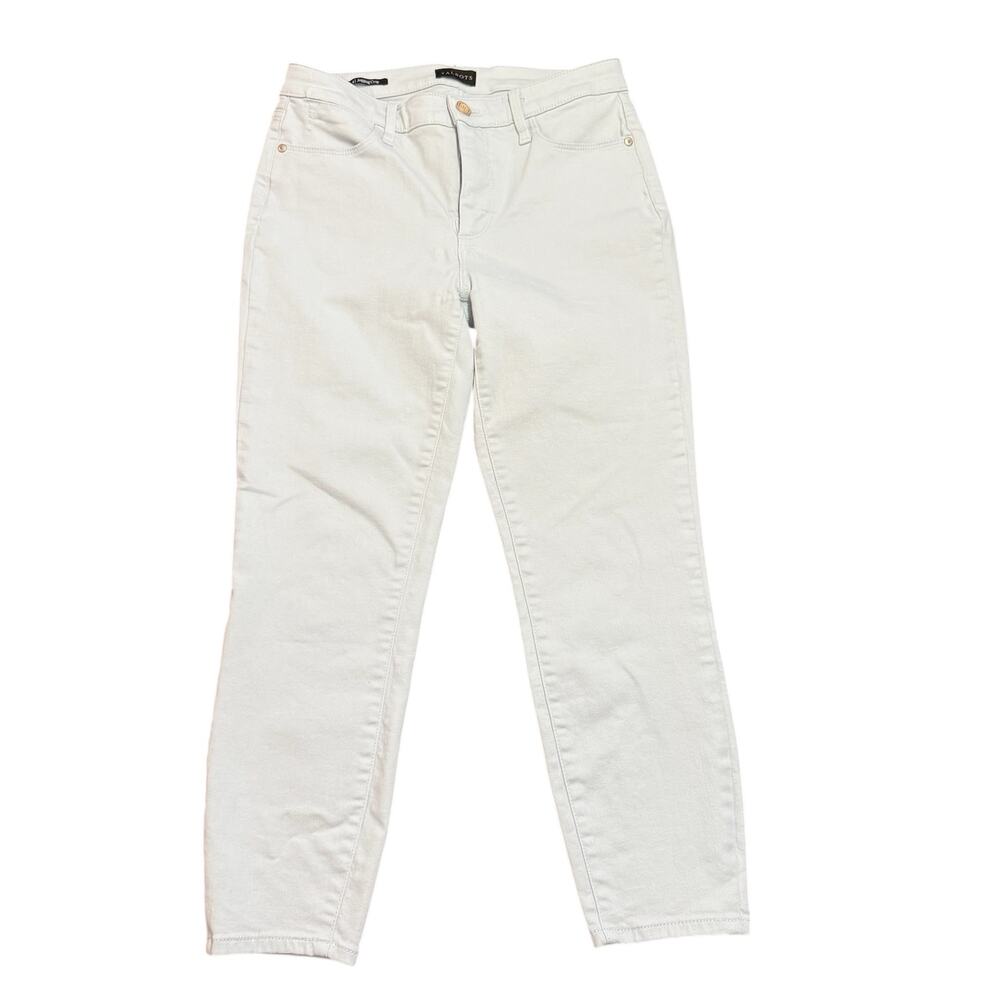 Talbots Women’s light pale blue jegging crop jeans, some stretch, 4